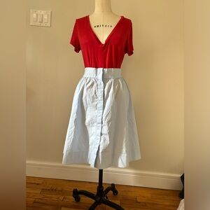 Club Monaco puffy button up skirt with Bow size 6